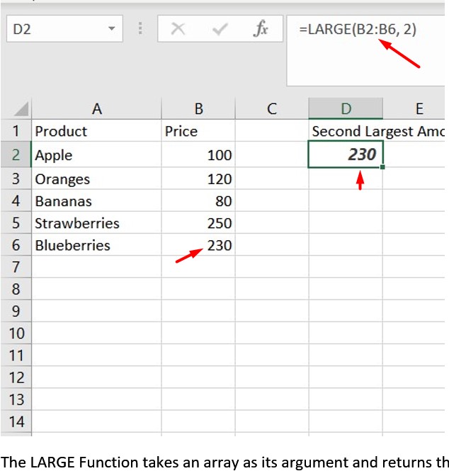 how-to-find-second-largest-value-in-excel-look-for-unknow